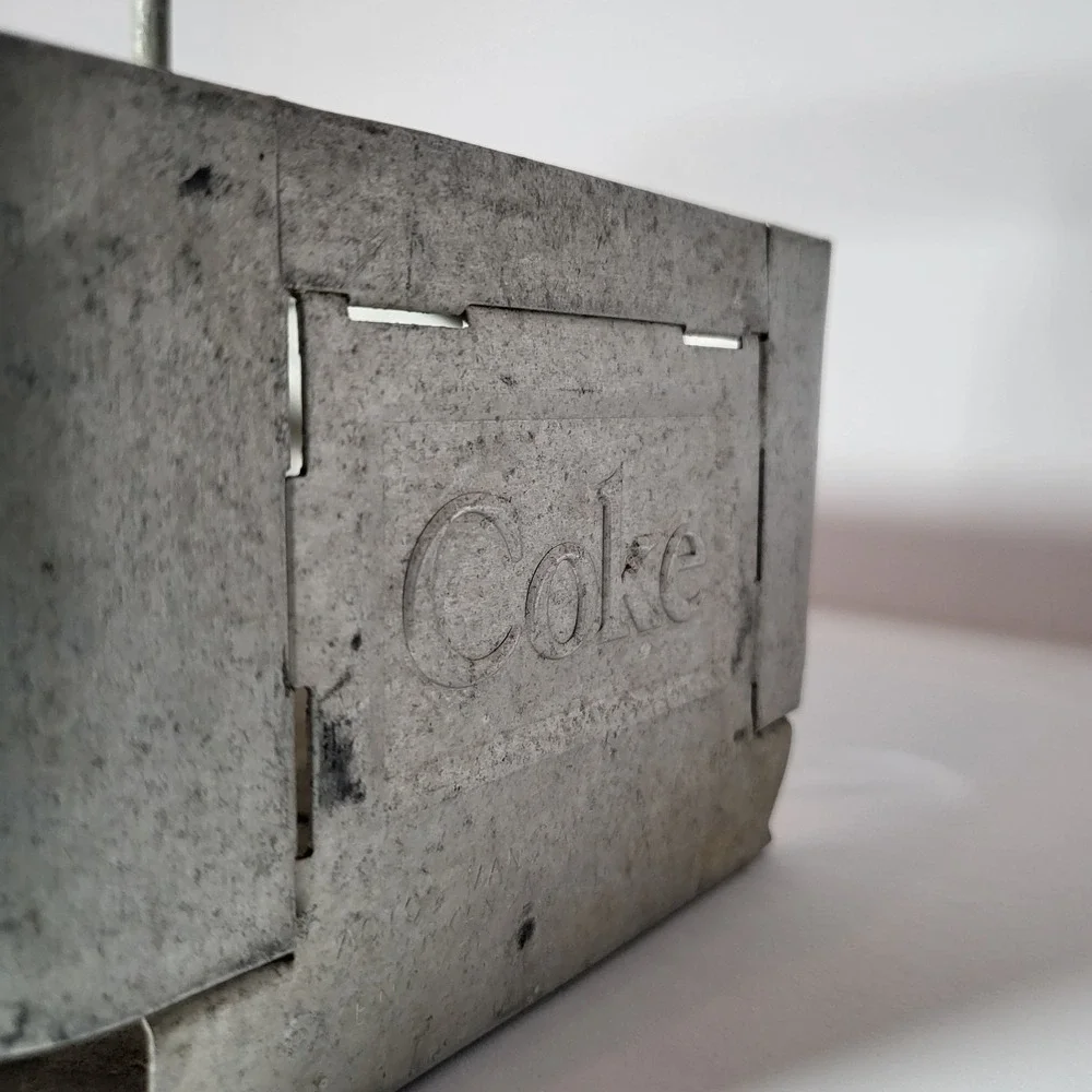 1950's Vintage Coca Cola Aluminum Carrier w/ Olympics Commemorative Bottles